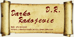 Darko Radojević vizit kartica